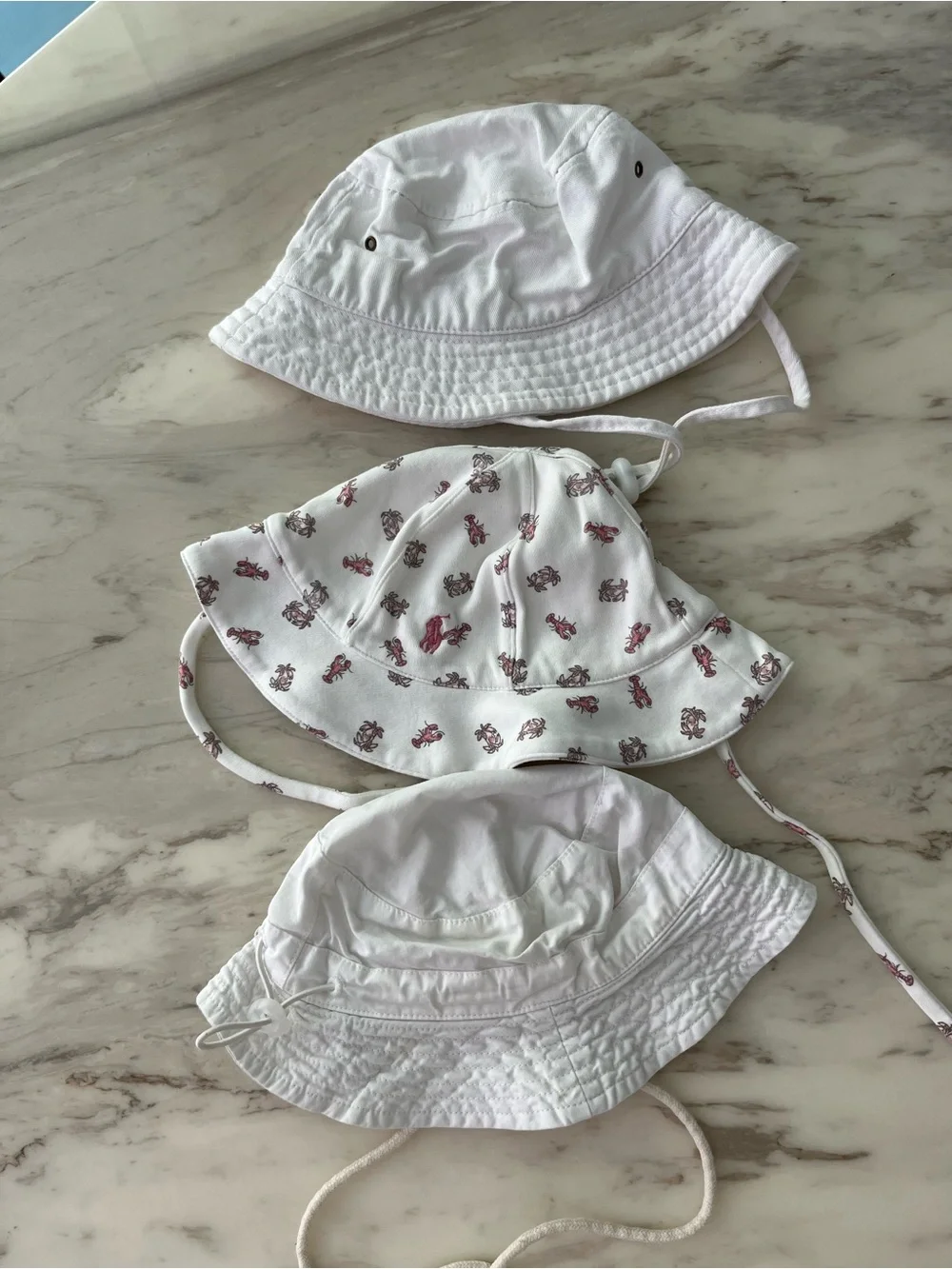 Ralph Lauren Baby Bucket Hats Set of 3